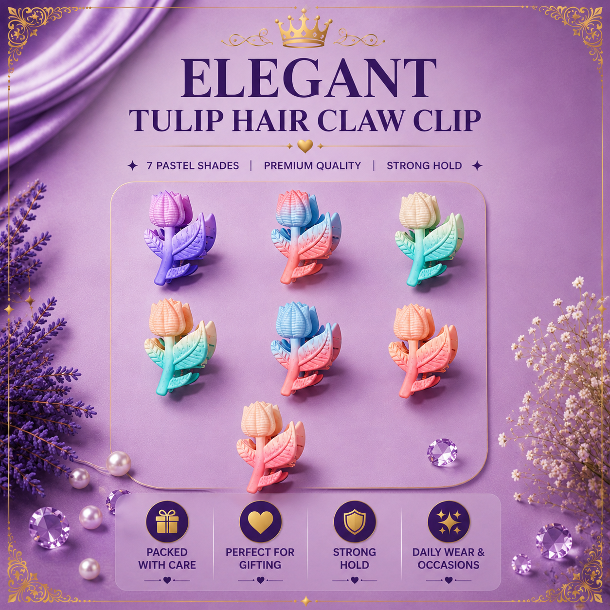Tulip Hair Clips